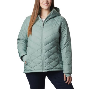 Columbia Heavenly Hooded Plus Size, Chamarras Verdes Claro Para Mujer | 603519-ITB